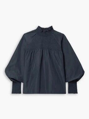 Veronica Beard vallarta shirred shell blouse